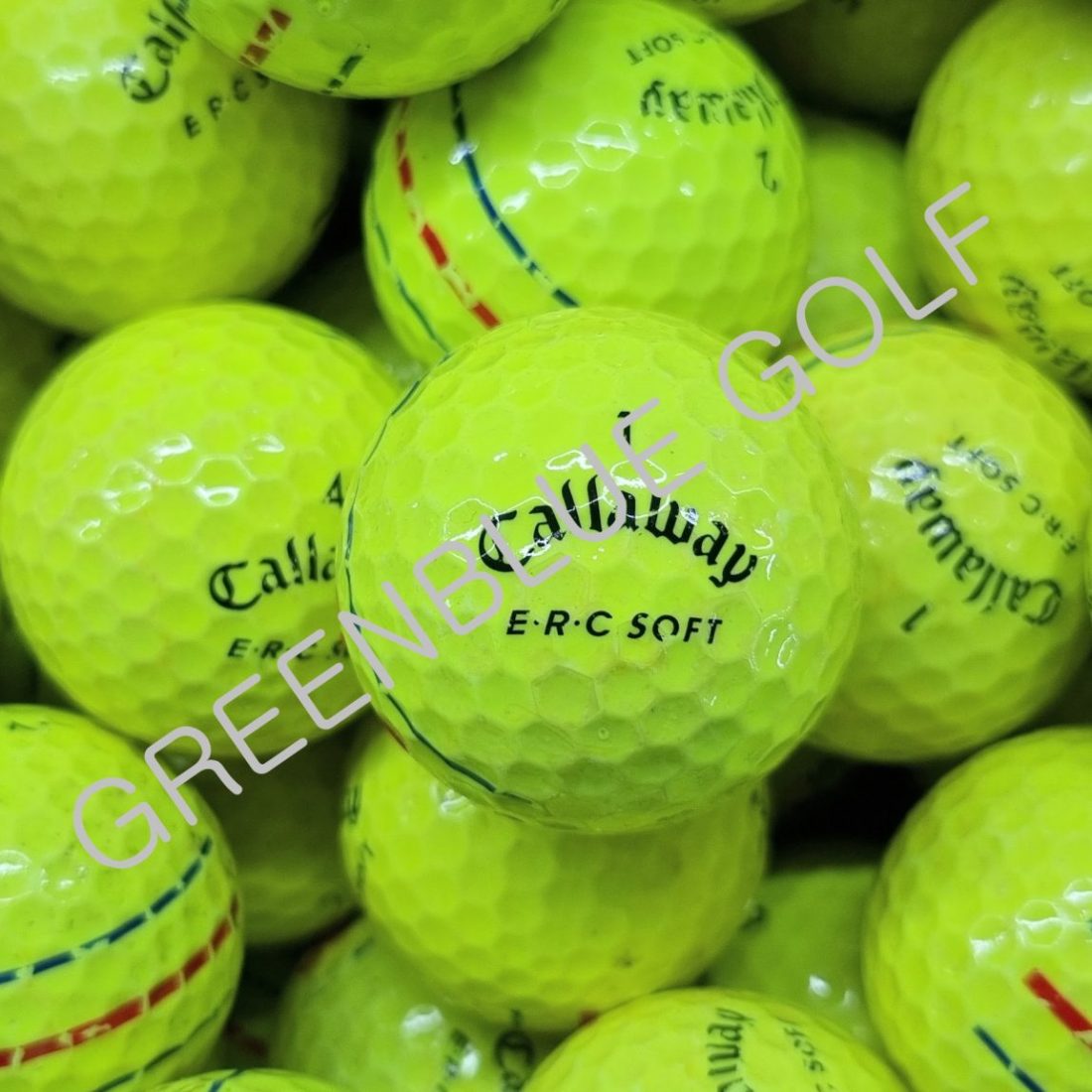50 Callaway ERC Soft Triple Track Yellow Golf Balls Practice Grade ★Clearance SALE★