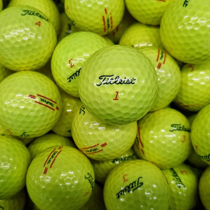 50 Titleist TruFeel Yellow Mint / Near Mint Grade Golf Balls ★SPECIAL PRICE★(with pen markings, logo)